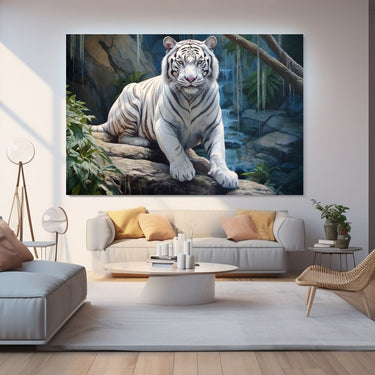 White Tiger Canvas Wall Art